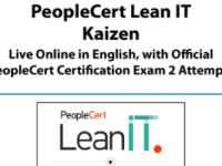 PeopleCert Lean IT Kaizen Live Online in English & Official PeopleCert Certification with 2 Attempts