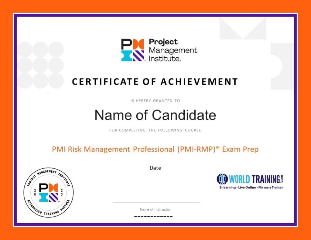 PMI Risk Management Professional (PMI-RMP)®Certification Training 4 PMI Risk Management Professional PMI RMP®