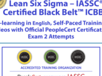 Lean Six Sigma – IASSC® Certified Black Belt™ ICBB™ E-learning Self-Paced Training Videos and Official PeopleCert Certification Exam 2 Attempts.