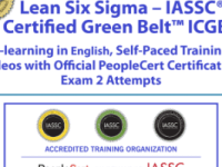 Lean Six Sigma – IASSC® Certified Green Belt™ ICGB™ E-learning Self-Paced Training Videos and Official PeopleCert Certification Exam 2 Attempts.