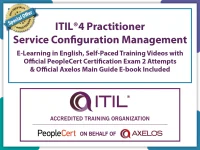 ITIL® 4 Practitioner: Service Configuration Management Practice E-Learning in English, Self-Paced Training Videos with Official PeopleCert Certification Exam 2 Attempts & Official Axelos Main Guide E-book Included.